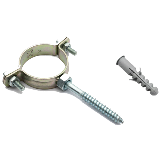 (Zanella) Galvanized pipe clamp for steel pipes
